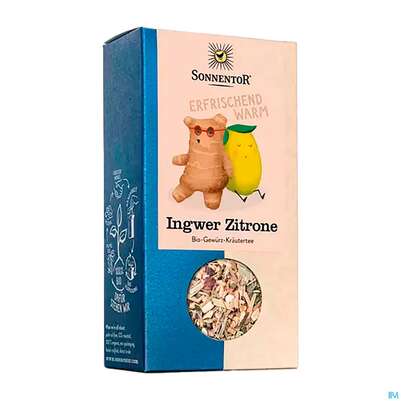 Sie sehen eine Packung Sonnentor Ingwer/tee Bio Zitrone 00852 80g, Produktbild: 02 Sonnentor Ingwer/tee Bio Zitrone 00852 80g, A-Nr.: 3574457 - 02