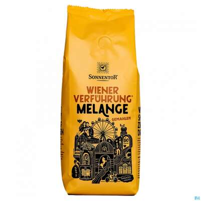 Sie sehen eine Packung Sonnentor Kaffee/bio Melange Gemahlen 01100 500g, Produktbild: 02 Sonnentor Kaffee/bio Melange Gemahlen 01100 500g, A-Nr.: 5744604 - 02