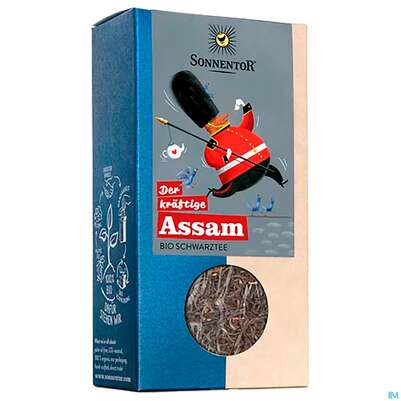 Sie sehen eine Packung Sonnentor Schwarztee Bio Assam Lose 00664 95g, Produktbild: 01 Sonnentor Schwarztee Bio Assam Lose 00664 95g, A-Nr.: 4308574 - 01