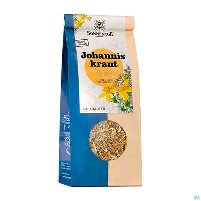 Sie sehen eine Packung Sonnentor Tee/bio Johanniskraut 00205 60g, Produktbild: 01 Sonnentor Tee/bio Johanniskraut 00205 60g, A-Nr.: 3388045 - 01