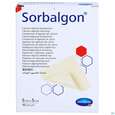 Sie sehen eine Packung Sorbalgon Classic Steril 5x 5cm 10st, Produktbild: 01 Sorbalgon Classic Steril 5x 5cm 10st, A-Nr.: 1118034 - 01