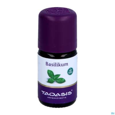 Sie sehen eine Packung Taoasis Basilikumöl Bio|demeter 5ml, Produktbild: 01 Taoasis Basilikumöl Bio|demeter 5ml, A-Nr.: 3162358 - 01