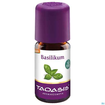 Sie sehen eine Packung Taoasis Basilikumöl Bio|demeter 5ml, Produktbild: 02 Taoasis Basilikumöl Bio|demeter 5ml, A-Nr.: 3162358 - 02