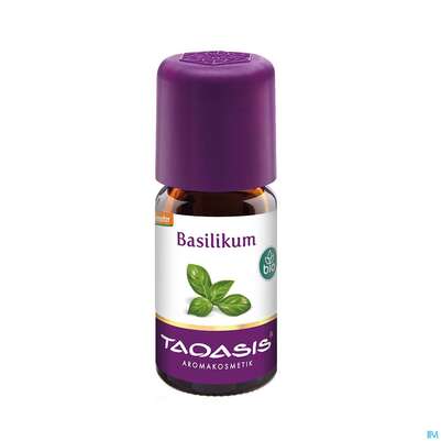 Sie sehen eine Packung Taoasis Basilikumöl Bio|demeter 5ml, Produktbild: 03 Taoasis Basilikumöl Bio|demeter 5ml, A-Nr.: 3162358 - 03