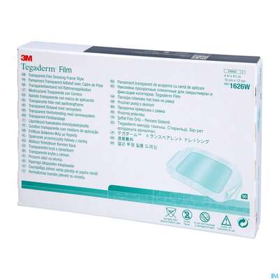 Sie sehen eine Packung Tegaderm Film Transparent 10x12 1626w 50st, Produktbild: 02 Tegaderm Film Transparent 10x12 1626w 50st, A-Nr.: 1077619 - 02