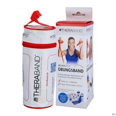 Theraband 2,5m +anleitung +zippbox Rot -mittel 1st, A-Nr.: 3157185 - 04