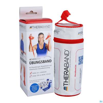 Theraband 2,5m +anleitung +zippbox Rot -mittel 1st, A-Nr.: 3157185 - 05