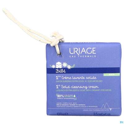 Sie sehen eine Packung Uriage Baby Feste Duschcreme 100g, Produktbild: 01 Uriage Baby Feste Duschcreme 100g, A-Nr.: 5617739 - 01