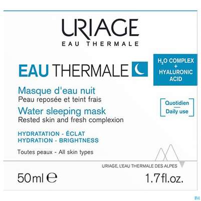 Sie sehen eine Packung Uriage Hydro-aktiv Maske Nacht 50ml, Produktbild: 03 Uriage Hydro-aktiv Maske Nacht 50ml, A-Nr.: 5618414 - 03