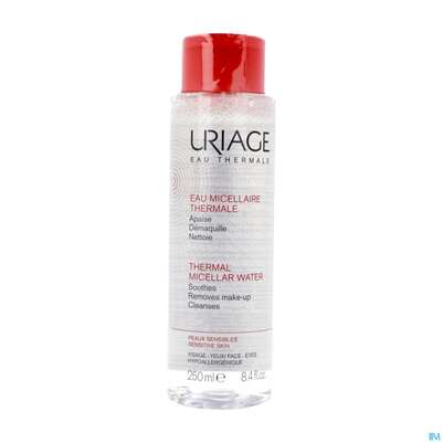 Sie sehen eine Packung Uriage Mizellenwasser Empfindliche Haut 250ml, Produktbild: 02 Uriage Mizellenwasser Empfindliche Haut 250ml, A-Nr.: 5618992 - 02