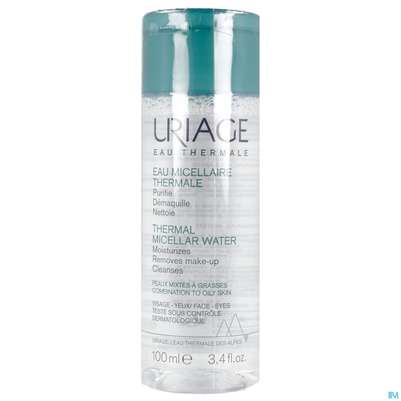 Sie sehen eine Packung Uriage Mizellenwasser Mischhaut-fettige Haut 100ml, Produktbild: 01 Uriage Mizellenwasser Mischhaut-fettige Haut 100ml, A-Nr.: 5619017 - 01