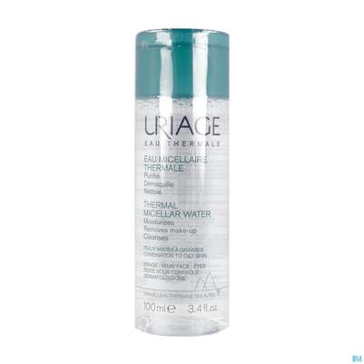 Sie sehen eine Packung Uriage Mizellenwasser Mischhaut-fettige Haut 100ml, Produktbild: 03 Uriage Mizellenwasser Mischhaut-fettige Haut 100ml, A-Nr.: 5619017 - 03