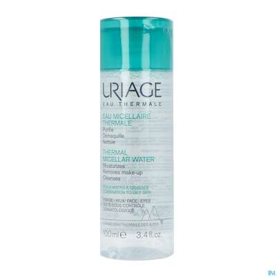 Sie sehen eine Packung Uriage Mizellenwasser Mischhaut-fettige Haut 100ml, Produktbild: 04 Uriage Mizellenwasser Mischhaut-fettige Haut 100ml, A-Nr.: 5619017 - 04