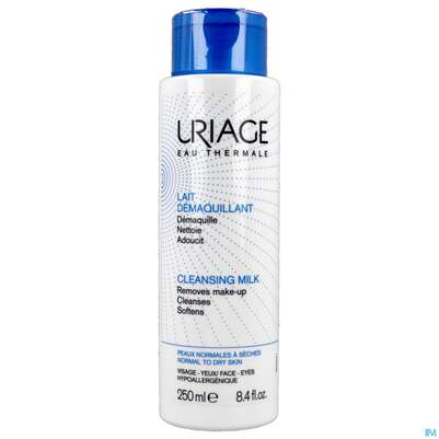 Sie sehen eine Packung Uriage Reinigungsmilch 250ml, Produktbild: 01 Uriage Reinigungsmilch 250ml, A-Nr.: 5618934 - 01