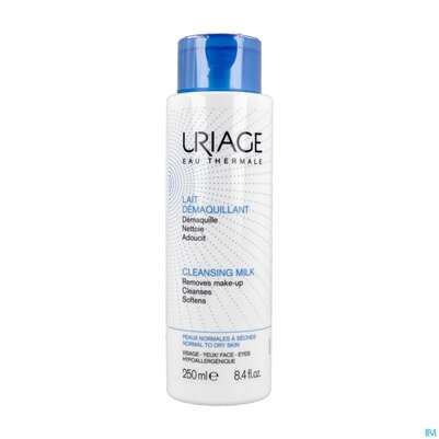 Sie sehen eine Packung Uriage Reinigungsmilch 250ml, Produktbild: 02 Uriage Reinigungsmilch 250ml, A-Nr.: 5618934 - 02