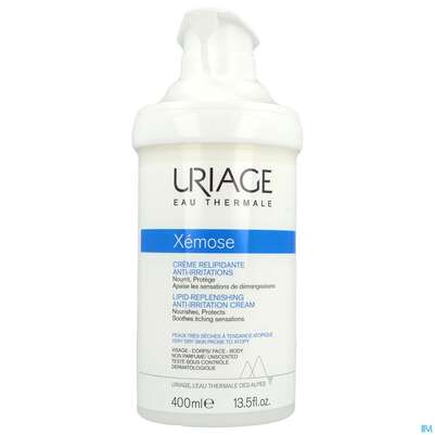 Sie sehen eine Packung Uriage Xemose Reizungslindernde Lipidaufbau-creme 400ml, Produktbild: 01 Uriage Xemose Reizungslindernde Lipidaufbau-creme 400ml, A-Nr.: 5618845 - 01
