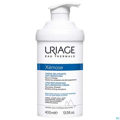 Sie sehen eine Packung Uriage Xemose Reizungslindernde Lipidaufbau-creme 400ml, Produktbild: 02 Uriage Xemose Reizungslindernde Lipidaufbau-creme 400ml, A-Nr.: 5618845 - 02