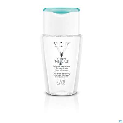 Sie sehen eine Packung Vichy Purete Thermale Reinigungsfluid Mizelle 100ml, Produktbild: 01 Vichy Purete Thermale Reinigungsfluid Mizelle 100ml, A-Nr.: 3698194 - 01