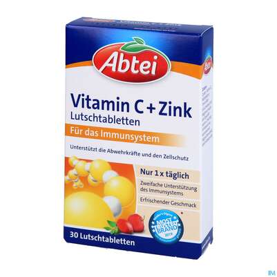 Sie sehen eine Packung Vitamin C Tabl +zink -abtei 50000 30st, Produktbild: 03 Vitamin C Tabl +zink -abtei 50000 30st, A-Nr.: 5331894 - 03