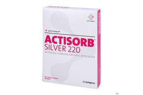 Wundauflagen Actisorb/silver 220 -chemomedica Mas065 9,5x 6,5cm 10st, A-Nr.: 2380596 - 01