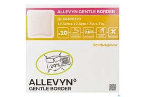 Wundauflagen Allevyn Gentle Border Haftend +silikonkleber 17,5x17,5cm 10st, A-Nr.: 3748093 - 01