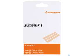 Wundnahtstreifen Leukostrip/s/7 Streifen 4 Streifen 4x 38mm 3 Streifen 6,4x 7mm 1pk, A-Nr.: 5628039 - 01