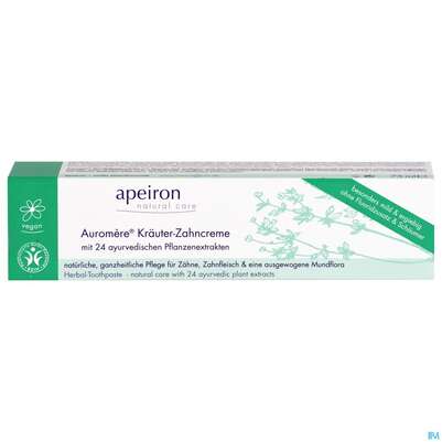 Sie sehen eine Packung Zahnpaste Auromere Zahncreme Vegan Kraeuter 75ml, Produktbild: 01 Zahnpaste Auromere Zahncreme Vegan Kraeuter 75ml, A-Nr.: 4122763 - 01