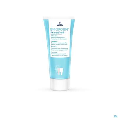 Sie sehen eine Packung Zahnpaste Emoform Pure +fresh 75ml, Produktbild: 02 Zahnpaste Emoform Pure +fresh 75ml, A-Nr.: 5564598 - 02