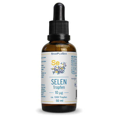 Sie sehen eine Packung Selen 10 µg Tropfen 50 ml, Produktbild: 01 Selen 10 µg Tropfen 50 ml, A-Nr.: 4867428 - 01