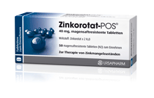 Sie sehen eine Packung Zinkorotat POS Filmtabletten, Produktbild: 01 Zinkorotat POS Filmtabletten, A-Nr.: 1324880 - 01