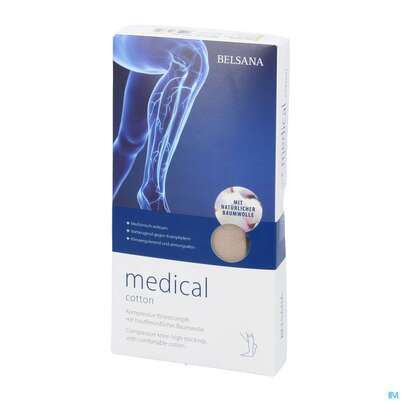Sie sehen eine Packung Stuetzstruempfe Belsana/medical Cotton Ad Knie Gr L2 39-41 Beige 2st, Produktbild: 02 Stuetzstruempfe Belsana/medical Cotton Ad Knie Gr L2 39-41 Beige 2st, A-Nr.: 5223785 - 02