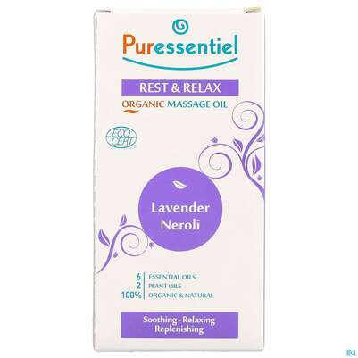 Sie sehen eine Packung Massage Oel Puressentiel Entspannung 100ml, Produktbild: 02 Massage Oel Puressentiel Entspannung 100ml, A-Nr.: 3833930 - 02