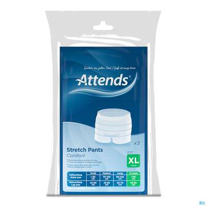 Sie sehen eine Packung Inkontinenz Attends Stretch/pants Comfort Fixierhosen Xl 3st, Produktbild: 02 Inkontinenz Attends Stretch/pants Comfort Fixierhosen Xl 3st, A-Nr.: 4039795 - 02