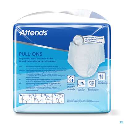 Sie sehen eine Packung Inkontinenz Attends/pull-ons Pants/einmalhosen 4 X-large 18st, Produktbild: 03 Inkontinenz Attends/pull-ons Pants/einmalhosen 4 X-large 18st, A-Nr.: 5603743 - 03