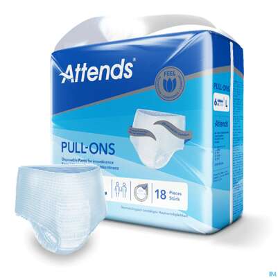 Sie sehen eine Packung Inkontinenz Attends/pull-ons Pants/einmalhosen 6 Large 18st, Produktbild: 03 Inkontinenz Attends/pull-ons Pants/einmalhosen 6 Large 18st, A-Nr.: 5603832 - 03