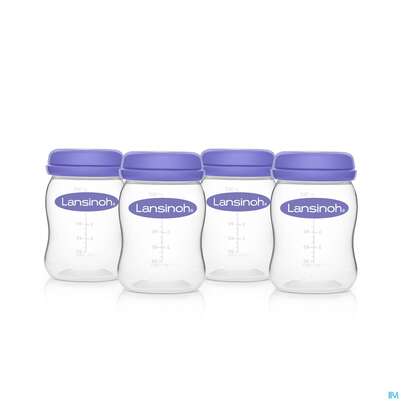 Lansinoh Milchaufbewahrungs- Flaschen Weithalsgewinde Neue Form Stapelbar 4st, A-Nr.: 4275219 - 05