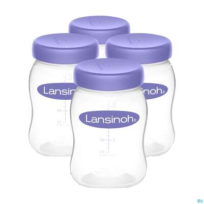 Lansinoh Milchaufbewahrungs- Flaschen Weithalsgewinde Neue Form Stapelbar 4st, A-Nr.: 4275219 - 07