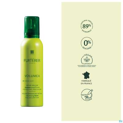 Sie sehen eine Packung Furterer Volumen Pflege Leave-in Schaum 200ml, Produktbild: 04 Furterer Volumen Pflege Leave-in Schaum 200ml, A-Nr.: 5439953 - 04