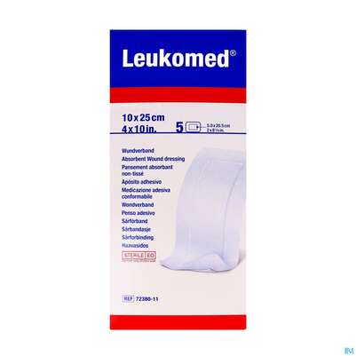 Wundverband Leukomed/steril Verklebungsschutz 10x25cm 5st, A-Nr.: 3896899 - 03