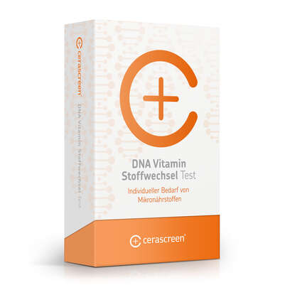Sie sehen eine Packung DNA Vitamin Stoffwechsel Test, Produktbild: 01 DNA Vitamin Stoffwechsel Test, A-Nr.: 5638546 - 01