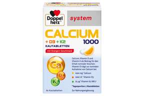 Doppelherz system CALCIUM 1000 + D3 + K2 KAUTABLETTEN, A-Nr.: 5677954 - 01