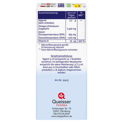 Doppelherz system OMEGA-3 VEGAN LIQUID Herzfunktion + Immunsystem, A-Nr.: 5677581 - 02