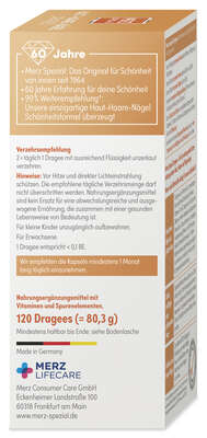 Merz Spezial Haut Haare Nägel Dragees, A-Nr.: 3284707 - 06