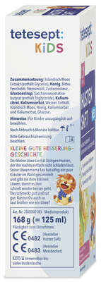 Sie sehen eine Packung Tetesept KIDS Husten Saft, Produktbild: 04 Tetesept KIDS Husten Saft, A-Nr.: 5929947 - 04
