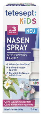 Sie sehen eine Packung Tetesept KIDS Nasen Spray, Produktbild: 01 Tetesept KIDS Nasen Spray, A-Nr.: 5929953 - 01