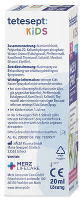 Sie sehen eine Packung Tetesept KIDS Nasen Spray, Produktbild: 03 Tetesept KIDS Nasen Spray, A-Nr.: 5929953 - 03