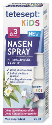 Sie sehen eine Packung Tetesept KIDS Nasen Spray, Produktbild: 06 Tetesept KIDS Nasen Spray, A-Nr.: 5929953 - 06