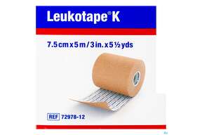 Tape Kinesiologisch Leukotape K 5mx 7,5cm Hautfarben 1st, A-Nr.: 3151840 - 01