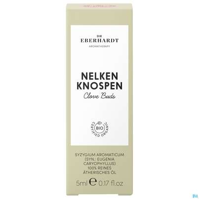 Sie sehen eine Packung Aetherische Oele Dr.eberhardt Bio Nelkenknospen 5ml, Produktbild: 02 Aetherische Oele Dr.eberhardt Bio Nelkenknospen 5ml, A-Nr.: 5765440 - 02