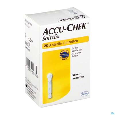 Sie sehen eine Packung Diagnostika U.zubehoer Accu-chek -roche Diabetes Softclix Lanzetten 25st, Produktbild: 01 Diagnostika U.zubehoer Accu-chek -roche Diabetes Softclix Lanzetten 25st, A-Nr.: 1877047 - 01